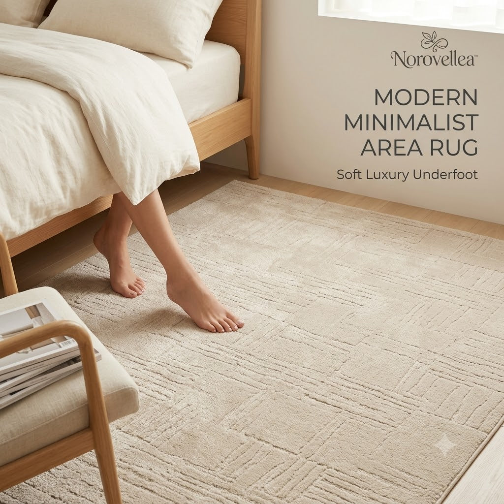 Norovellea™ Modern Minimalist Bedroom Area Rug