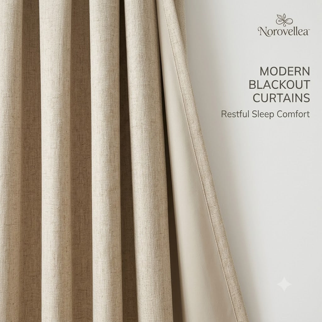 Norovellea™ Modern Thermal Blackout Curtains (Pair)