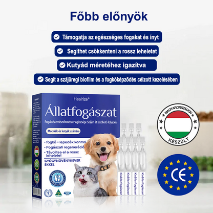 [🇭🇺 Hivatalos Áruház] 🐰Healrize® Állati Fogászati és Emésztési Egészséget Támogató Orális Folyadék – Friss lehelet, fogkő eltávolítása és ínyregeneráció támogatása, a fogak stabilizálása (macskáknak és kutyáknak) – Ma 70% kedvezmény!
