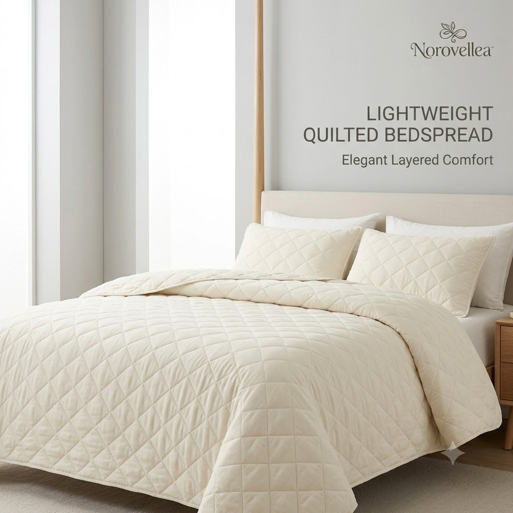 Norovellea™ Lightweight Quilted Bedspread Blanket
