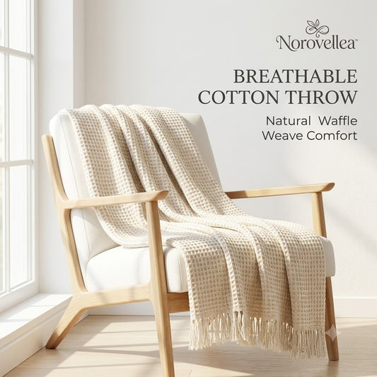 Norovellea™ Breathable Waffle Weave Throw Blanket