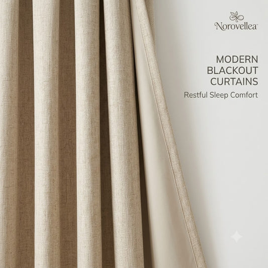 Norovellea™ Modern Thermal Blackout Curtains (Pair)